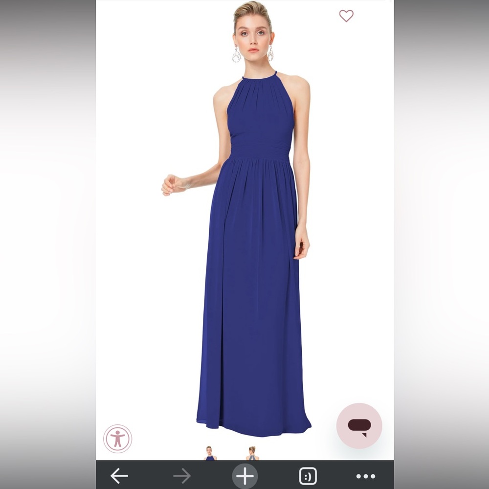 Mae Chiffon Halter A-Line Princess Dress Marine